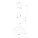 Светильник подвесной светодиодный Conus 16W 4000K золотой (a069335) 