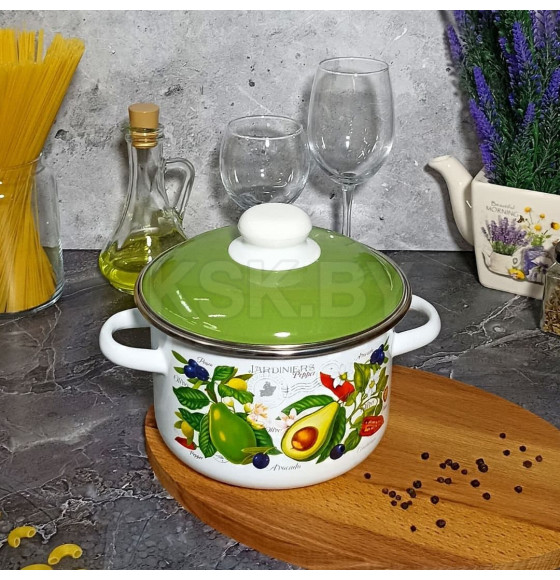 Кастрюля цилиндрическая СтальЭмаль 