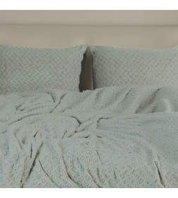 Постельное бельё LoveLife Tufting евро "Квадрат" 200*217см,230*240см,50*70см-2шт, цвет зеленый, 110 г/м2
