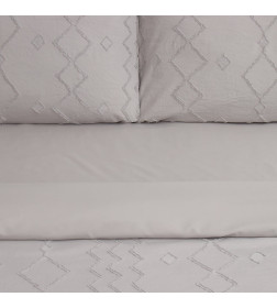 Постельное бельё LoveLife Tufting 1,5сп "Орнамент" 143*215см,150*230см,50*70см-2шт, цвет серый, 110 г/м2