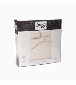 Постельное бельё LoveLife Tufting евро "Квадрат" 200*217см,230*240см,50*70см-2шт, цвет бежевый, 110 г/м2