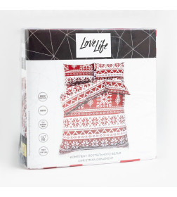 Постельное белье новогоднее LoveLife евро Christmas ornament 200*217см,240*225см,50*70см-2штуки