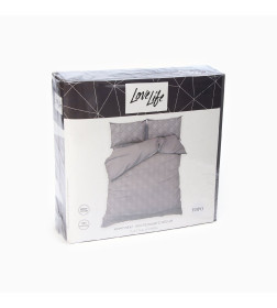 Постельное бельё LoveLife Tufting евро "Ромб" 200*217см,230*240см,50*70см-2шт, цвет серый, 110 г/м2