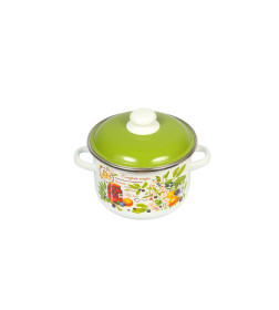 Кастрюля цилиндрическая СтальЭмаль "Вкусный компот" (3,0л) 6RD181M белоснежный