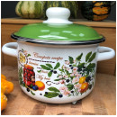 Кастрюля цилиндрическая СтальЭмаль "Вкусный компот" (3,0л) 6RD181M белоснежный (00102609) 