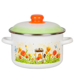 Кастрюля цилиндрическая СтальЭмаль "Голландская" (4.0л) 7RD201M белоснежный