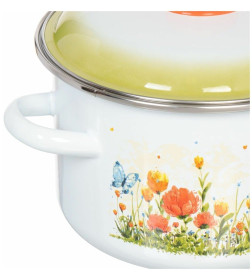 Кастрюля цилиндрическая СтальЭмаль "Голландская" (4.0л) 7RD201M белоснежный