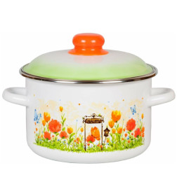 Кастрюля цилиндрическая СтальЭмаль "Голландская" (5,5л) 7RD221M белоснежный