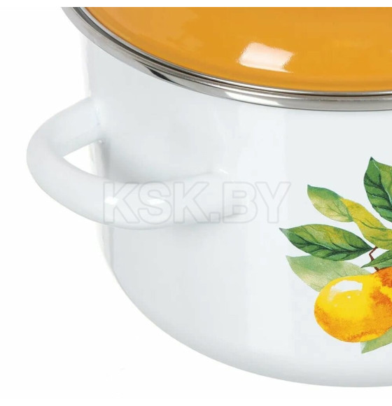 Кастрюля цилиндрическая СтальЭмаль 