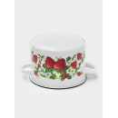 Кастрюля цилиндрическая СтальЭмаль "Клубничная поляна" (4,5л) 1с17с белоснежный (00100485) 