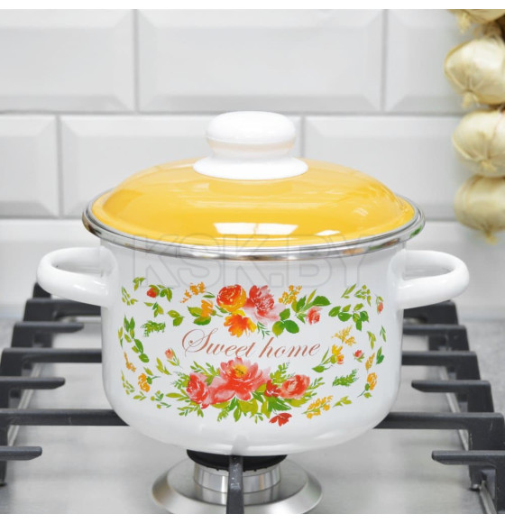 Кастрюля цилиндрическая СтальЭмаль 