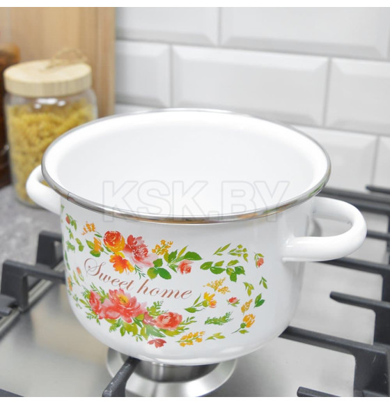 Кастрюля цилиндрическая СтальЭмаль 