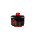 Кастрюля цилиндрическая СтальЭмаль "Рябина" (2,0л) 7RD161M черный (43926) 