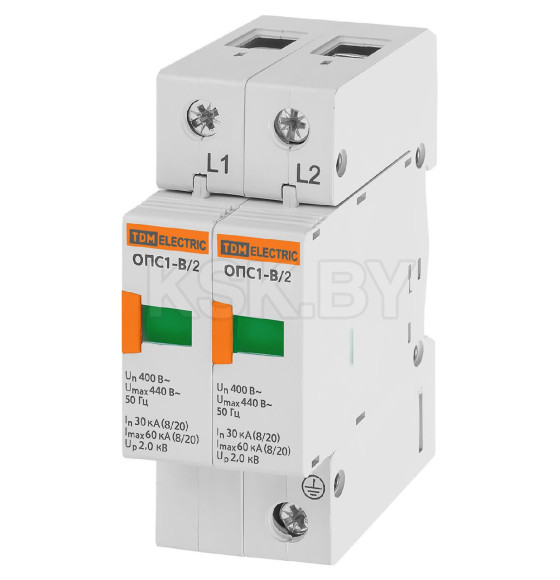 Разрядник ОПС1-B 2Р In=30kA Un=400B Im=60kA TDM SQ0201-0002 (SQ0201-0002) 