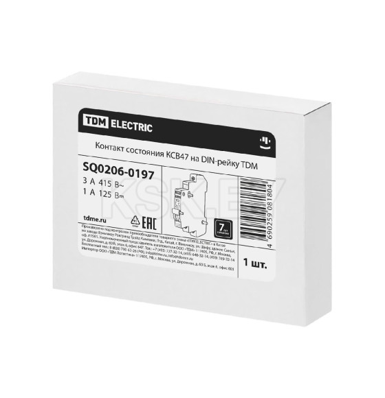 Контакт состояния КСВ47 (для ВА47-29/ВА47-100) на DIN-рейку TDM SQ0206-0197 (SQ0206-0197) 