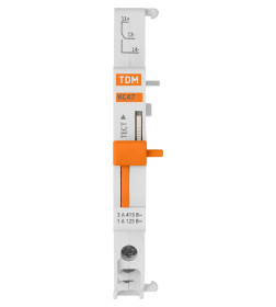 Контакт дополнительный КС47 (для ВА47-60) на DIN-рейку TDM SQ0206-0216