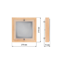 Светильник НПБ 02-2х40-111 УХЛ4 "Киото-1" сосна 2х40 Вт IP20 (270х270х75 мм) TDM SQ0303-0405
