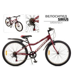 Двухколесный велосипед FAVORIT SIRIUS-24VS,SIR24V12CH