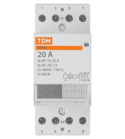 Контактор модульный КМ63/4-20 4НО TDM SQ0213-0011