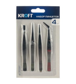 Набор пинцетов 4шт KROFT