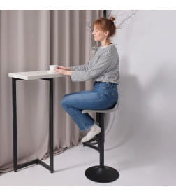 Стул барный SLIM, серый велюр 8167-54/черный