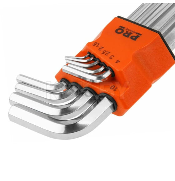 Набор ключей шестигранных 1,5-10 мм длинных с шаром (9 шт.) PRO STARTUL PRO-89209 (PRO-89209) 