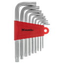 Набор ключей имбусовых TORX T10-T50 CrV, короткие, сатинированные (9 шт.) Matrix 12305 (12305) 
