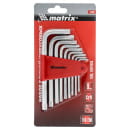 Набор ключей имбусовых TORX T10-T50 CrV, короткие, сатинированные (9 шт.) Matrix 12305 (12305) 