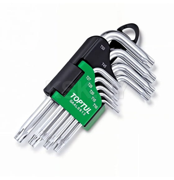 Набор ключей Torx T10-Т50 коротких (9 шт.) TOPTUL GAAL0913 (GAAL0913) 