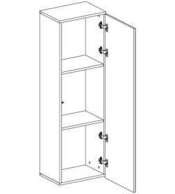 Шкаф навесной POINT Тип-20 (Серый Графит) НК-мебель 71775199