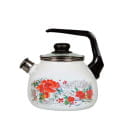 Чайник СтальЭмаль "Амариллис" (3,0л) 4с209я белоснежный со свистком (98945) 