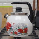 Чайник СтальЭмаль "Амариллис" (3,0л) 4с209я белоснежный со свистком (98945) 