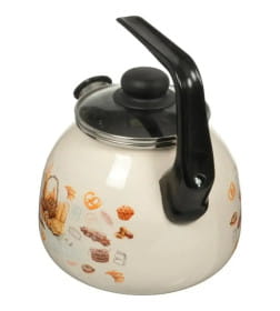 Чайник СтальЭмаль "Хлеб" (3,0л) 4с209я сл. кость со свистком