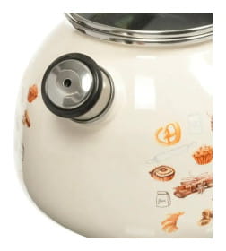 Чайник СтальЭмаль "Хлеб" (3,0л) 4с209я сл. кость со свистком