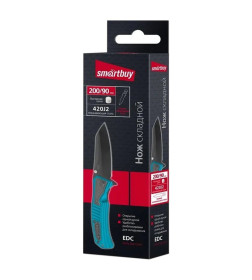 Нож складной 200мм,  лезвие кинжальное 95мм Smartbuy Tools