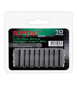 Бита HEX 5 мм 1/4" (10 шт.) TOPTUL FSDA0805G