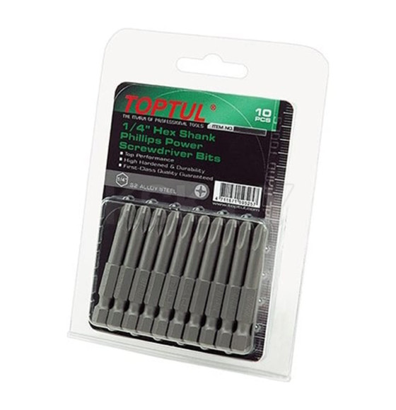 Бита PZ 3х50 мм (10 шт.) TOPTUL FSRA0803G (FSRA0803G) 
