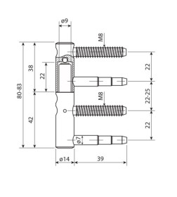 Петля ввертная Apecs 3D-14