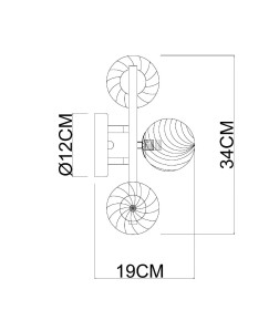 Бра Arte Lamp ETEREO A5261AP-3GO