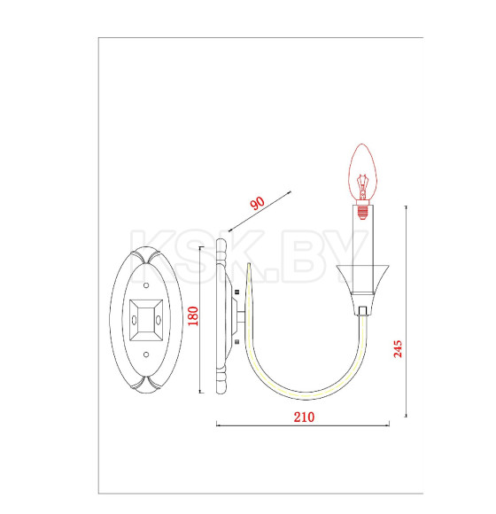 Бра Arte Lamp COLLINETTA A4094AP-1WH (A4094AP-1WH) 