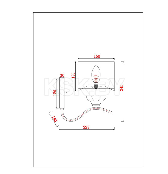 Бра Arte Lamp ALHENA A4091AP-1CC (A4091AP-1CC) 
