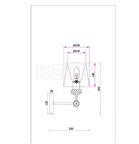 Бра Arte Lamp BROCCA A4093AP-1AB (A4093AP-1AB) 