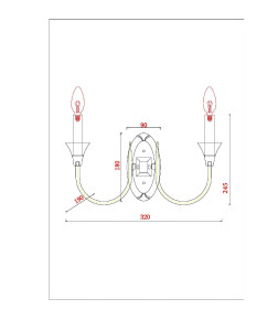 Бра Arte Lamp COLLINETTA A4094AP-2PB
