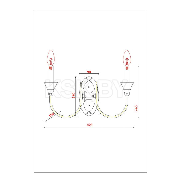 Бра Arte Lamp COLLINETTA A4094AP-2PB (A4094AP-2PB) 