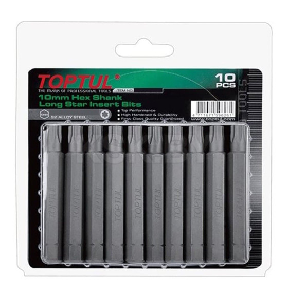 Бита TORX T55х75 мм (10 шт.) LONG TOPTUL FSEB1255G (FSEB1255G) 