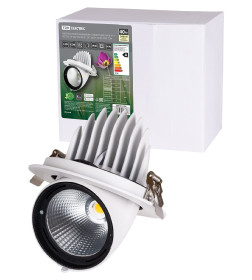 Светильник встраиваемый поворотный "Акцент-1" LED DSL-01-040-WW 40 Вт, 24°, 3000 К, 90 Ra, IP40, TDM SQ0369-0402