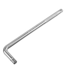 Вороток 1/2" 300х75 мм Г-образный CrV, матовый хром Denzel 14064