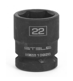 Головка торцевая ударная шестигранная 1/2" 22 мм CrMo Stels 13926
