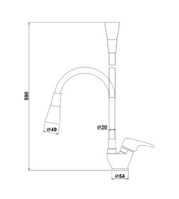 Смеситель для кухни Gross Aqua Optima, 3505511C-G016