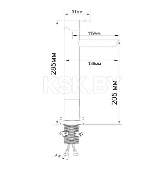 Смеситель для умывальника РМС SUS124-001F-2 (SUS124-001F-2) 